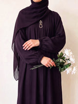 Rs. 1,599 – Everyday Plain Abaya - Deep Mulberry