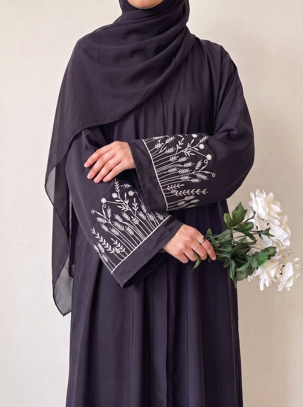 The Wildflower Abaya - Neutral Purple