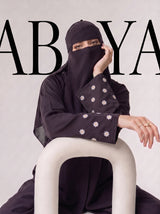 Mini Bloom Abaya - Neutral Purple