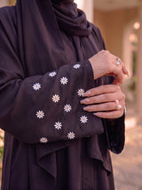 Mini Bloom Abaya - Neutral Purple