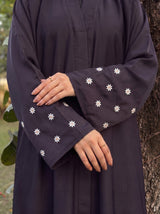Mini Bloom Abaya - Neutral Purple