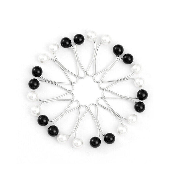 TURKISH HIJAB GRIPS - PACK OF 4 (BLACK & WHITE)