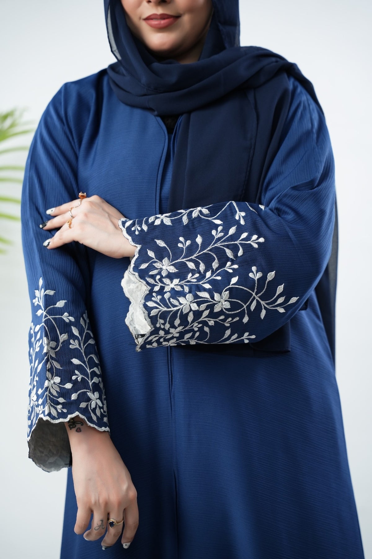 The Petal Cutwork - Sapphire Blue