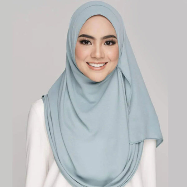 Instant Hijab with 2 Loops - SKY BLUE