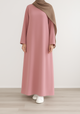 PLAIN MAXI ABAYA VOLUME 1 (Dual Pocket) - TPINK