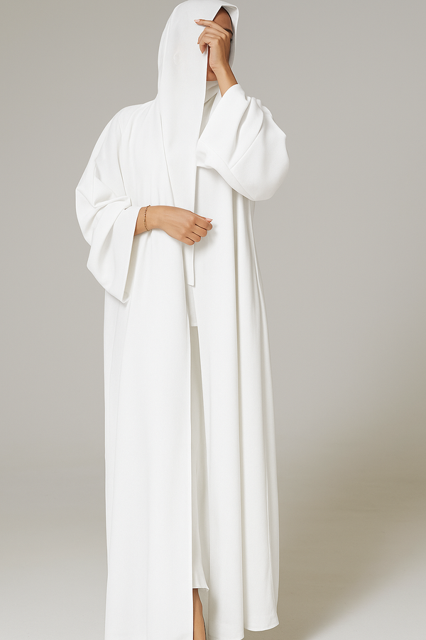 PLAIN CLASSIC ABAYA VOLUME 1  - WHITE