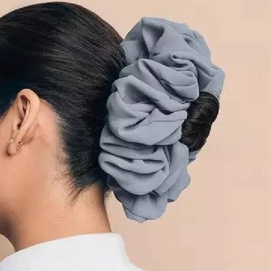 VOLUMIZING GEORGETTE SCRUNCHIE - GREY