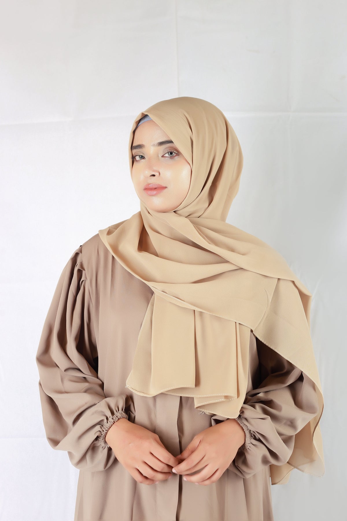 Plain Georgette Oatmeal