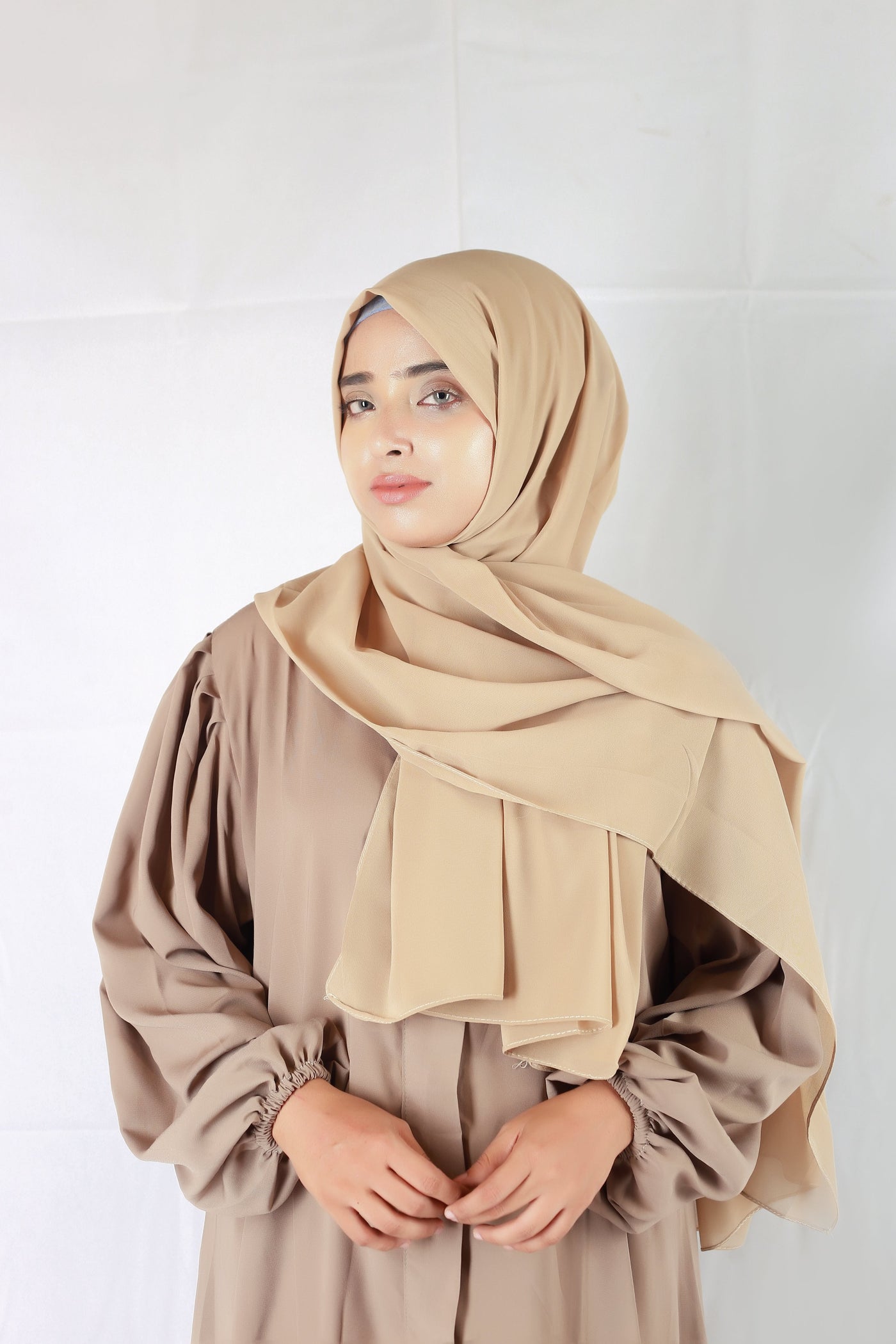 Plain Georgette Oatmeal