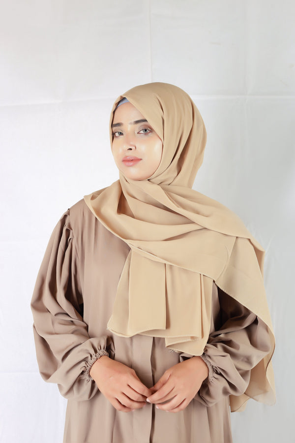 Plain Georgette Oatmeal
