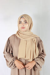 Plain Georgette Oatmeal