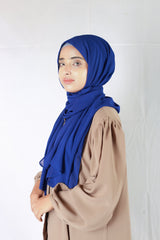 Plain Georgette Navy Blue