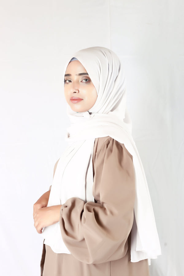 Plain Georgette White