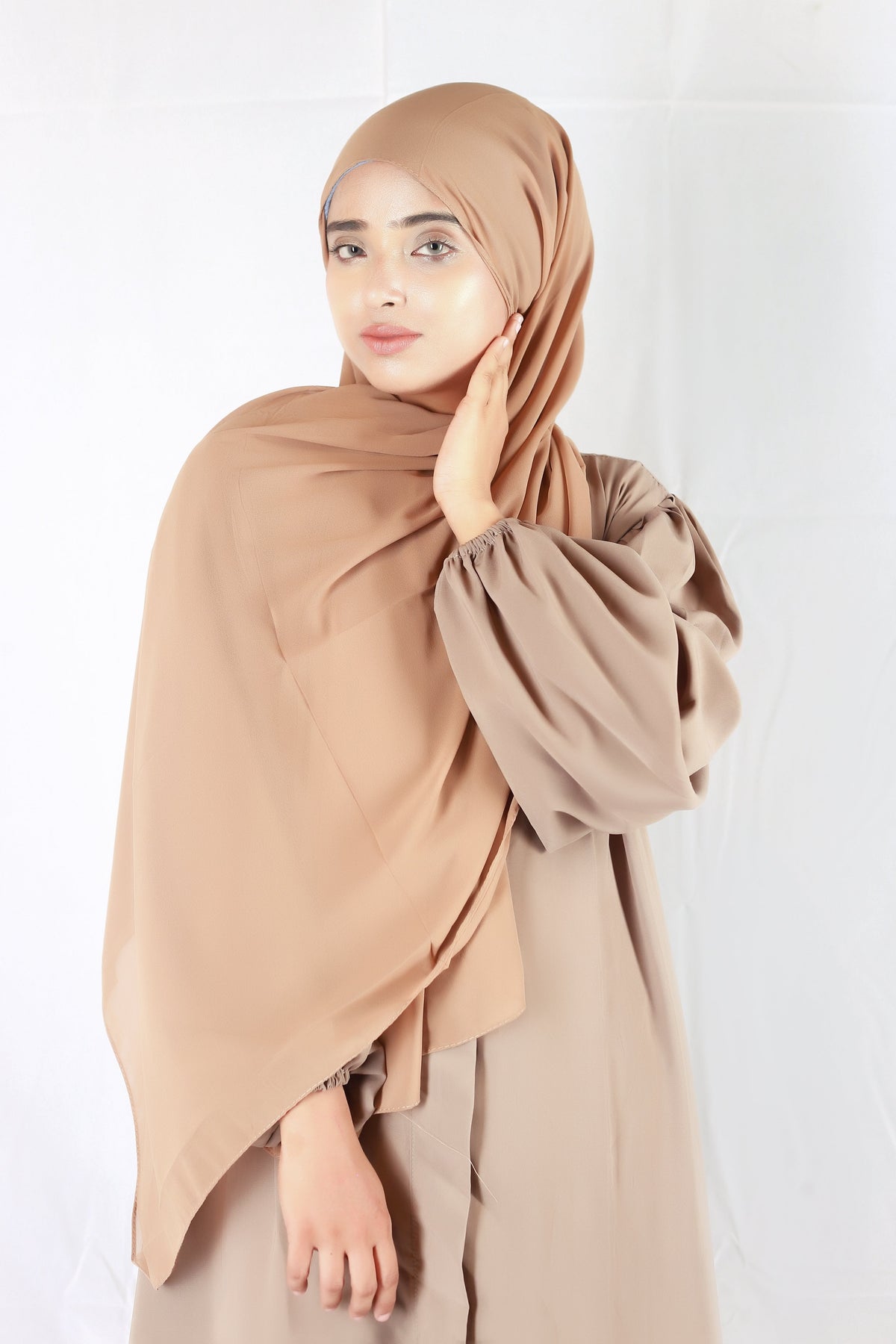 Plain Georgette Beige