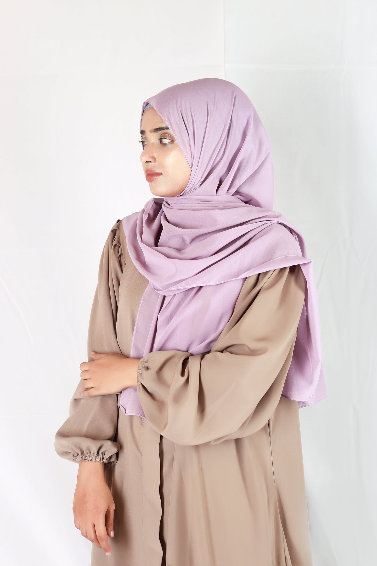 Plain Georgette Mauve