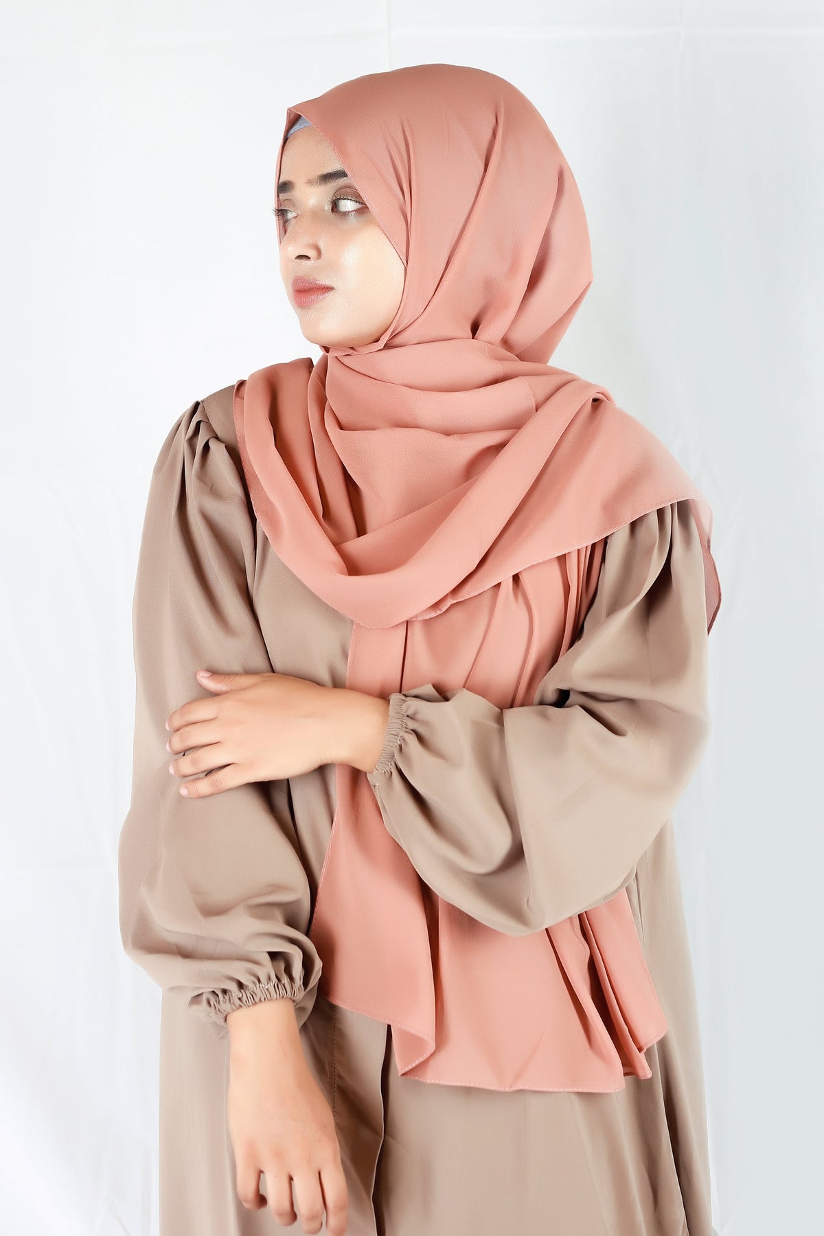 Plain Georgette Soft Peach