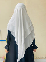 3 Layer Khimmar WHITE