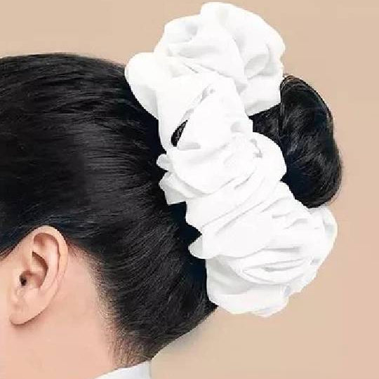 VOLUMIZING GEORGETTE SCRUNCHIE - WHITE