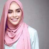 Georgette Hijab with Stitched Cap