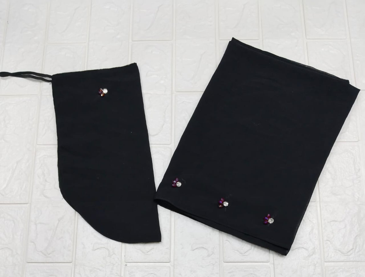 One Layer Stylish Hijab With Naqab