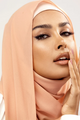 Plain Georgette Creamy Peach
