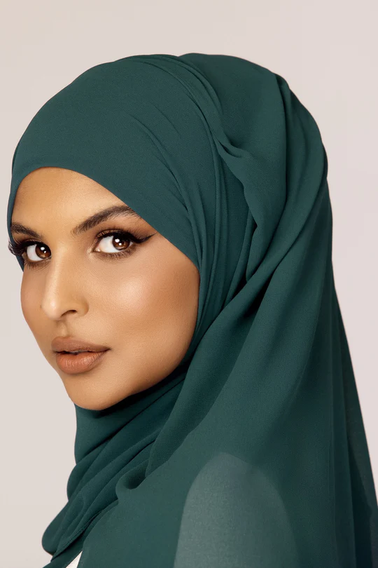 Plain Georgette Teal