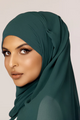Plain Georgette Teal
