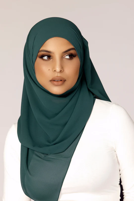 Plain Georgette Teal