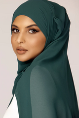Plain Georgette Teal