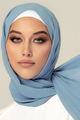 Plain Georgette Sapphire