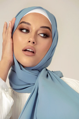 Plain Georgette Sapphire