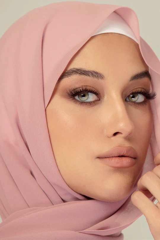 Plain Georgette Dusty Pink