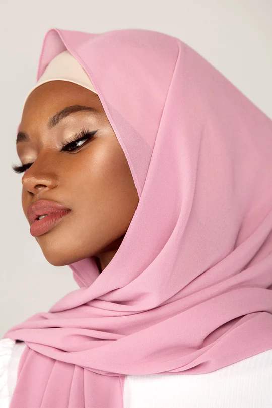 Plain Georgette French Rose