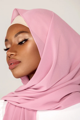 Plain Georgette French Rose