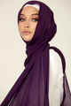 Plain-Georgette Eggplant