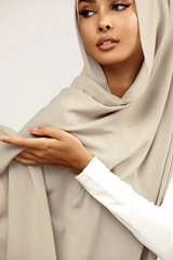Plain Georgette Pistachio Grey