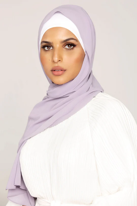 Plain Georgette Periwinkle