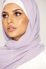 Plain Georgette Periwinkle