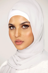 Plain Georgette Light Grey