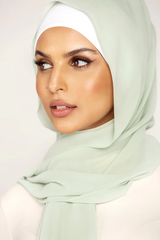 Plain Georgette Light Mint