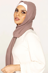 Plain Georgette Taupe