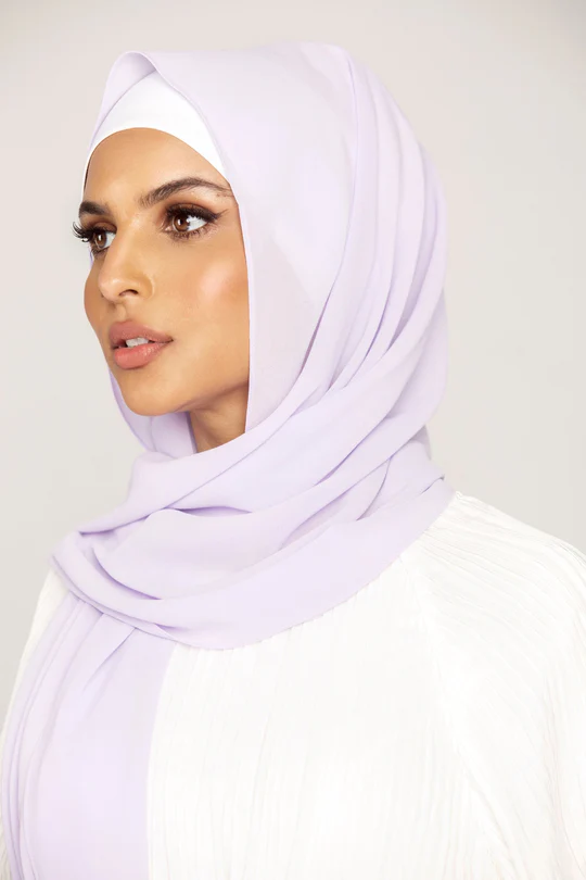 Plain Georgette Lilac