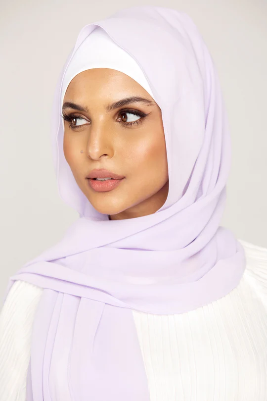 Plain Georgette Lilac