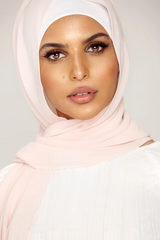 Plain Georgette Creamy Peach