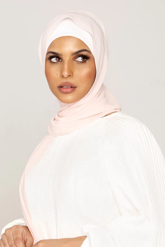 Plain Georgette Creamy Peach