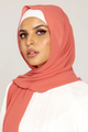 Plain Georgette Flamingo