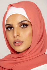 Plain Georgette Flamingo
