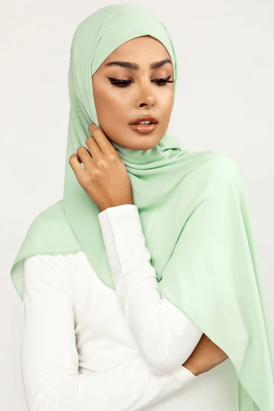 Plain Georgette Mint Green