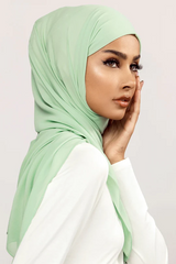 Plain Georgette Mint Green
