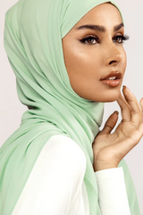 Plain Georgette Mint Green